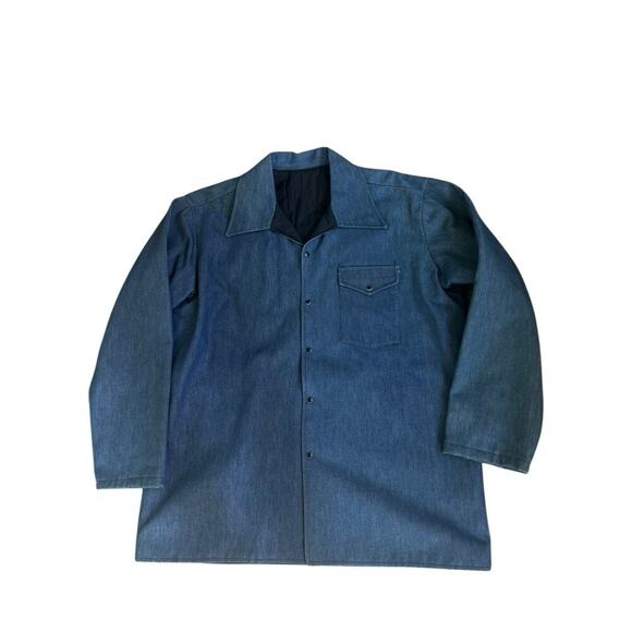 Vintage Denim Western Snap 3XL 50W Jacket Quilted - Picture 1 of 5